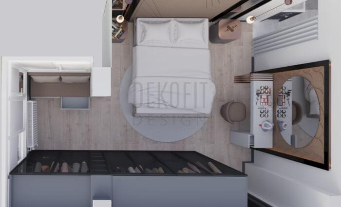 M.U KONUT (İSTANBUL) Yatak Odası Üst Görünüm