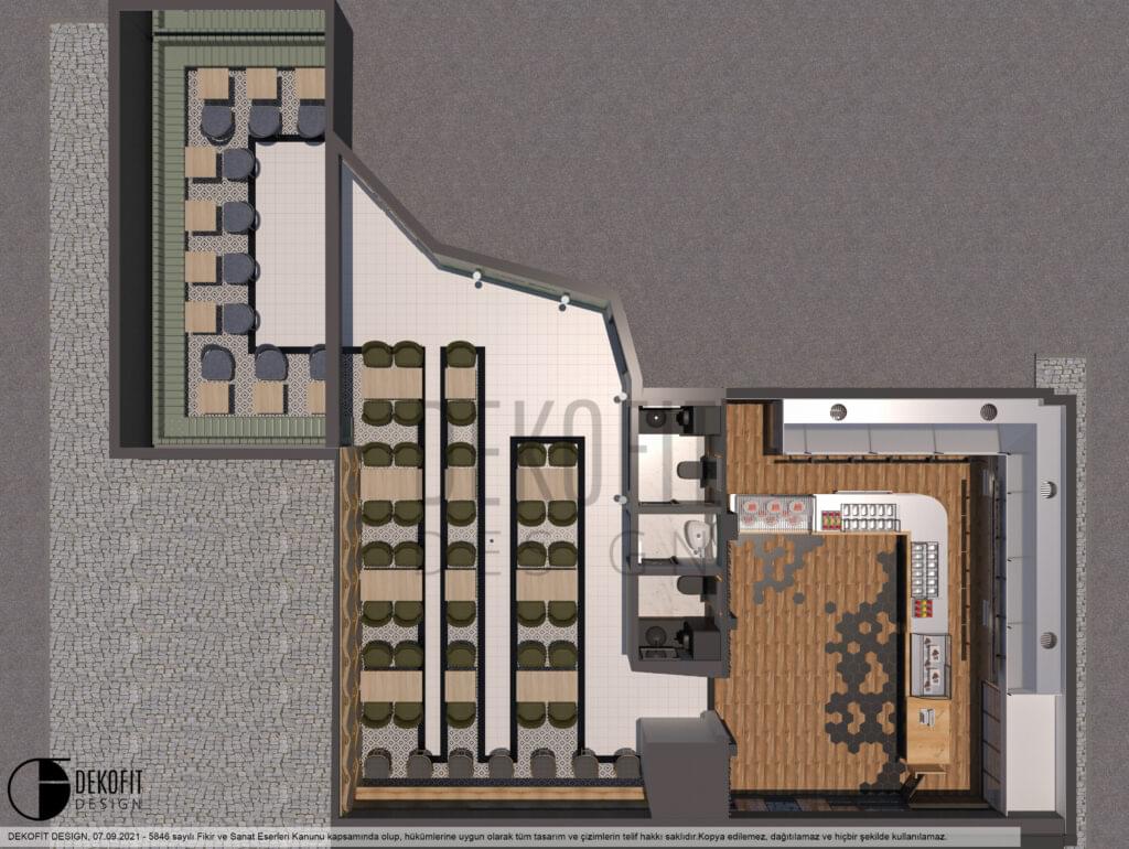 N.A. Restoran Üst Görünüm