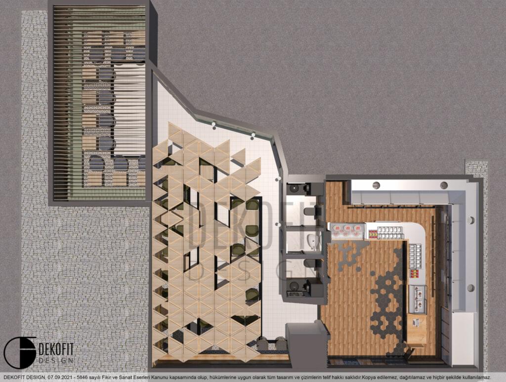 N.A. Restoran Üst Görünüm